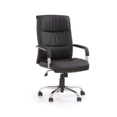 Scaun cu rotile pentru birou negru Hamilton, 60X70X102/111 CM