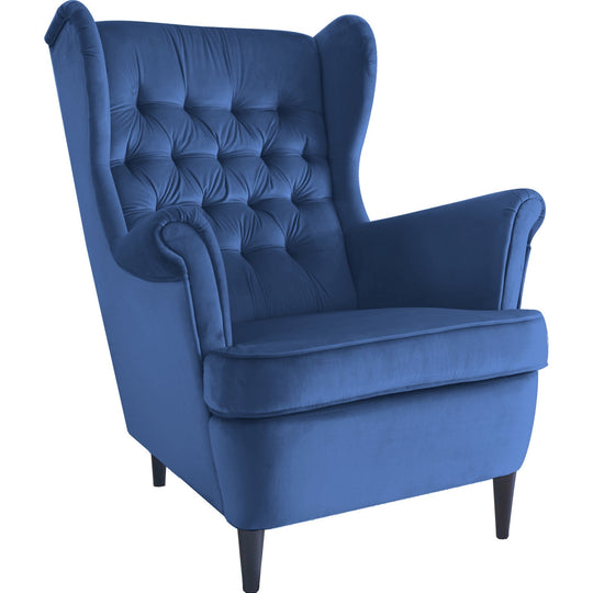 Fotoliu catifea bleumarin HARRY, 68x90x100