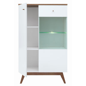 Vitrina living alba Heda REG1D1W, 85X40.5X140.5 CM