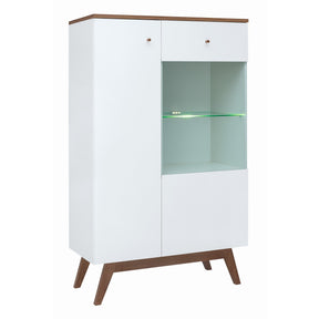 Vitrina living alba Heda REG1D1W, 85X40.5X140.5 CM