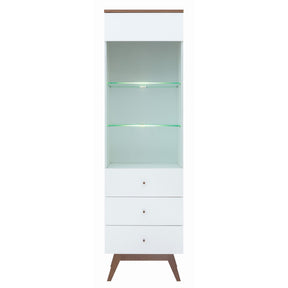 Vitrina living alba Heda REG1W2S, 56X40.5X194.5 CM