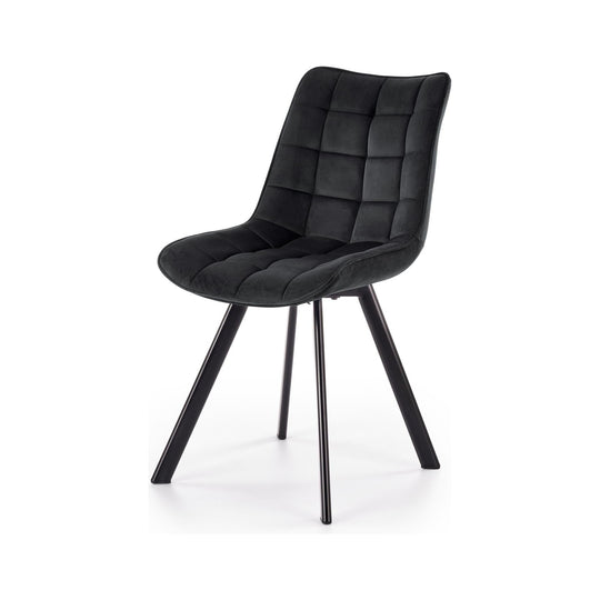 Scaun negru tapitat cu stofa K332, 46X61X84 CM