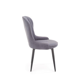 Scaun tapitat K366, gri, 52x58x92 cm