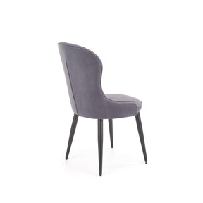 Scaun tapitat K366, gri, 52x58x92 cm