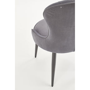 Scaun tapitat K366, gri, 52x58x92 cm