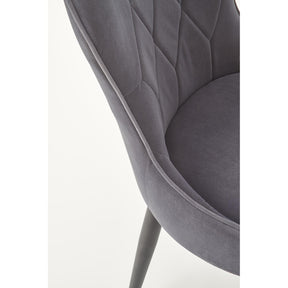 Scaun tapitat K366, gri, 52x58x92 cm