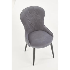Scaun tapitat K366, gri, 52x58x92 cm