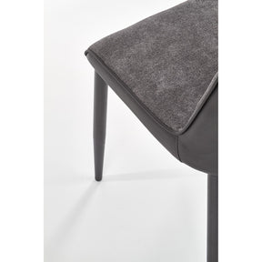 Scaun tapitat K368, gri inchis, 45x58x92 cm