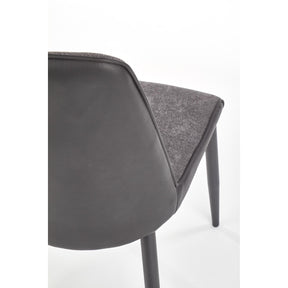 Scaun tapitat K368, gri inchis, 45x58x92 cm