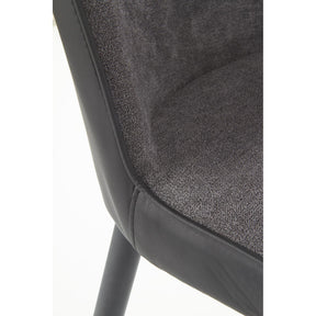 Scaun tapitat K368, gri inchis, 45x58x92 cm