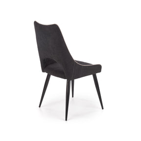 Scaun tapitat K369, gri inchis, 48x58x92 cm