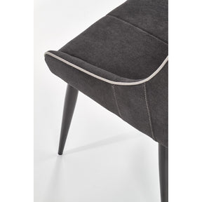 Scaun tapitat K369, gri inchis, 48x58x92 cm