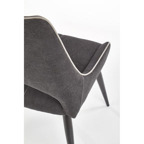 Scaun tapitat K369, gri inchis, 48x58x92 cm