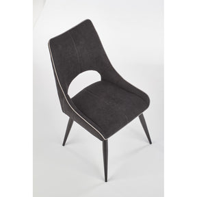 Scaun tapitat K369, gri inchis, 48x58x92 cm