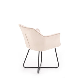 Scaun tapitat K377, bej, 60x62x81 cm