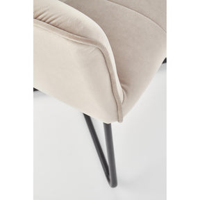 Scaun tapitat K377, bej, 60x62x81 cm