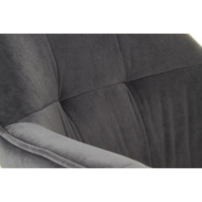 Scaun tapitat K377, gri inchis, 60x62x81 cm