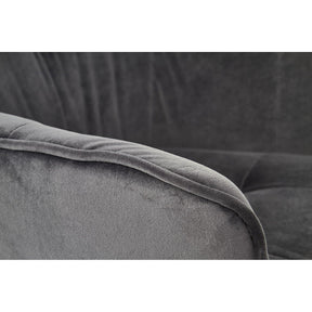 Scaun tapitat K377, gri inchis, 60x62x81 cm