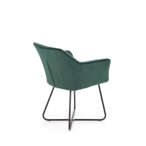 Scaun tapitat K377, verde, 60x62x81 cm
