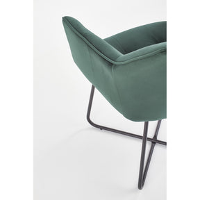 Scaun tapitat K377, verde, 60x62x81 cm