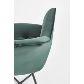 Scaun tapitat K377, verde, 60x62x81 cm