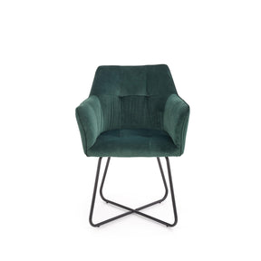 Scaun tapitat K377, verde, 60x62x81 cm