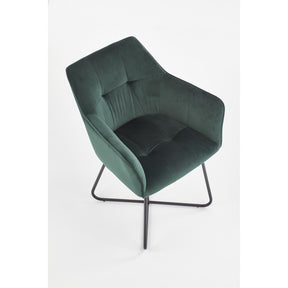 Scaun tapitat K377, verde, 60x62x81 cm