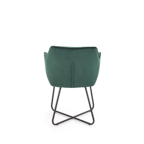 Scaun tapitat K377, verde, 60x62x81 cm