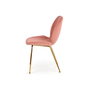 Scaun tapitat K381, roz, 48x58x88 cm