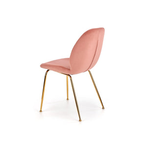 Scaun tapitat K381, roz, 48x58x88 cm