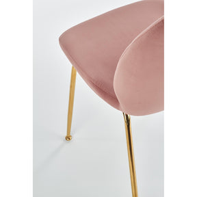 Scaun tapitat K381, roz, 48x58x88 cm
