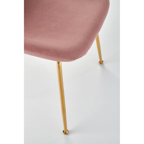Scaun tapitat K381, roz, 48x58x88 cm