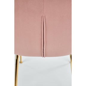 Scaun tapitat K381, roz, 48x58x88 cm