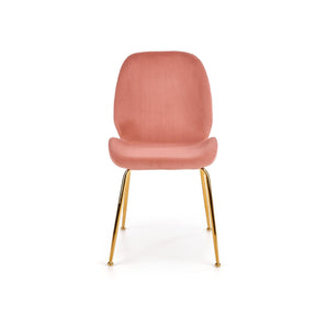 Scaun tapitat K381, roz, 48x58x88 cm