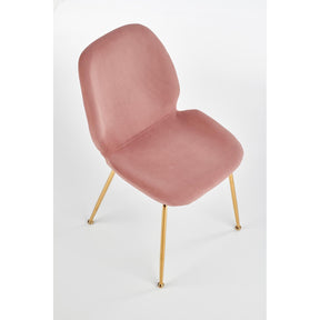Scaun tapitat K381, roz, 48x58x88 cm