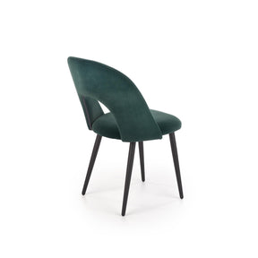 Scaun tapitat K384, verde, 54x57x84 cm