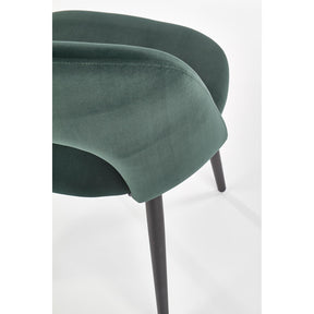 Scaun tapitat K384, verde, 54x57x84 cm