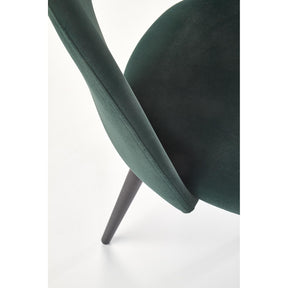 Scaun tapitat K384, verde, 54x57x84 cm