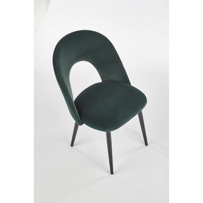 Scaun tapitat K384, verde, 54x57x84 cm