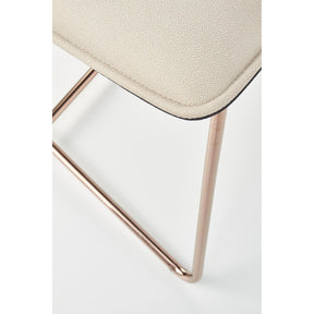 Scaun tapitat K390, crem/gri inchis/auriu, 46x60x90 cm