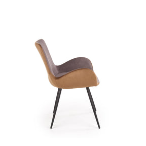 Scaun tapitat K392, gri/maro, 53x60x82 cm