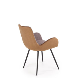 Scaun tapitat K392, gri/maro, 53x60x82 cm