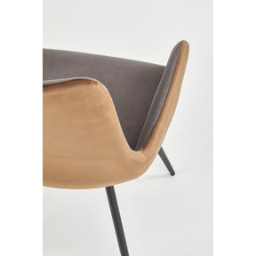 Scaun tapitat K392, gri/maro, 53x60x82 cm