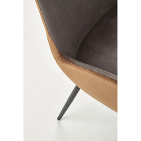 Scaun tapitat K392, gri/maro, 53x60x82 cm