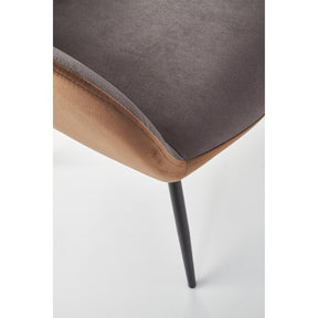 Scaun tapitat K392, gri/maro, 53x60x82 cm