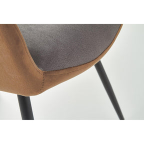 Scaun tapitat K392, gri/maro, 53x60x82 cm