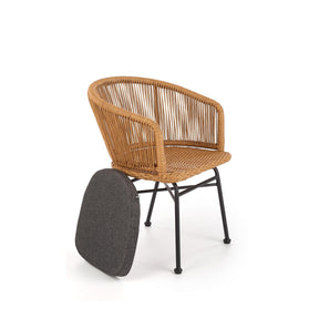 Scaun K400, stejar natural/negru, 55X37X74 CM