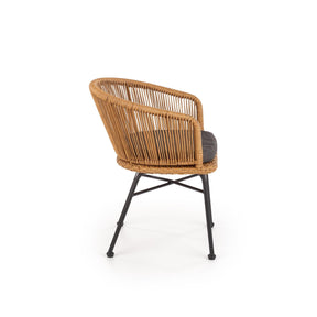 Scaun K400, stejar natural/negru, 55X37X74 CM