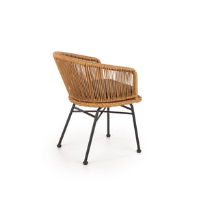 Scaun K400, stejar natural/negru, 55X37X74 CM