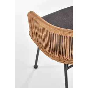 Scaun K400, stejar natural/negru, 55X37X74 CM